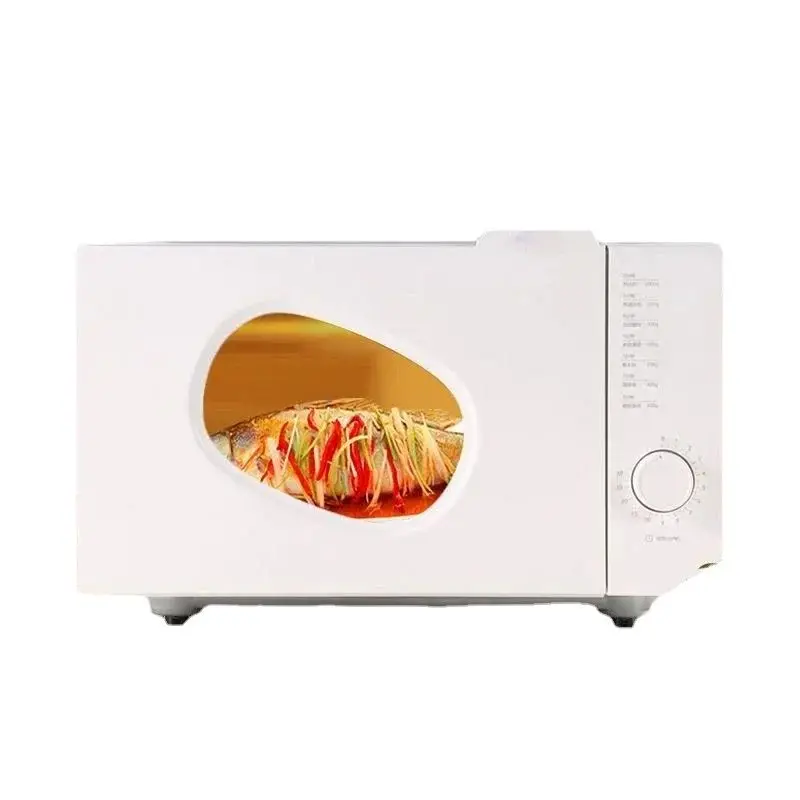 20L Microwave Oven Ceramic Inner Liner 7 Menus Skimming Speed Steaming Invisible Handle Non-stick Home Kitchen Flatbed Microwave