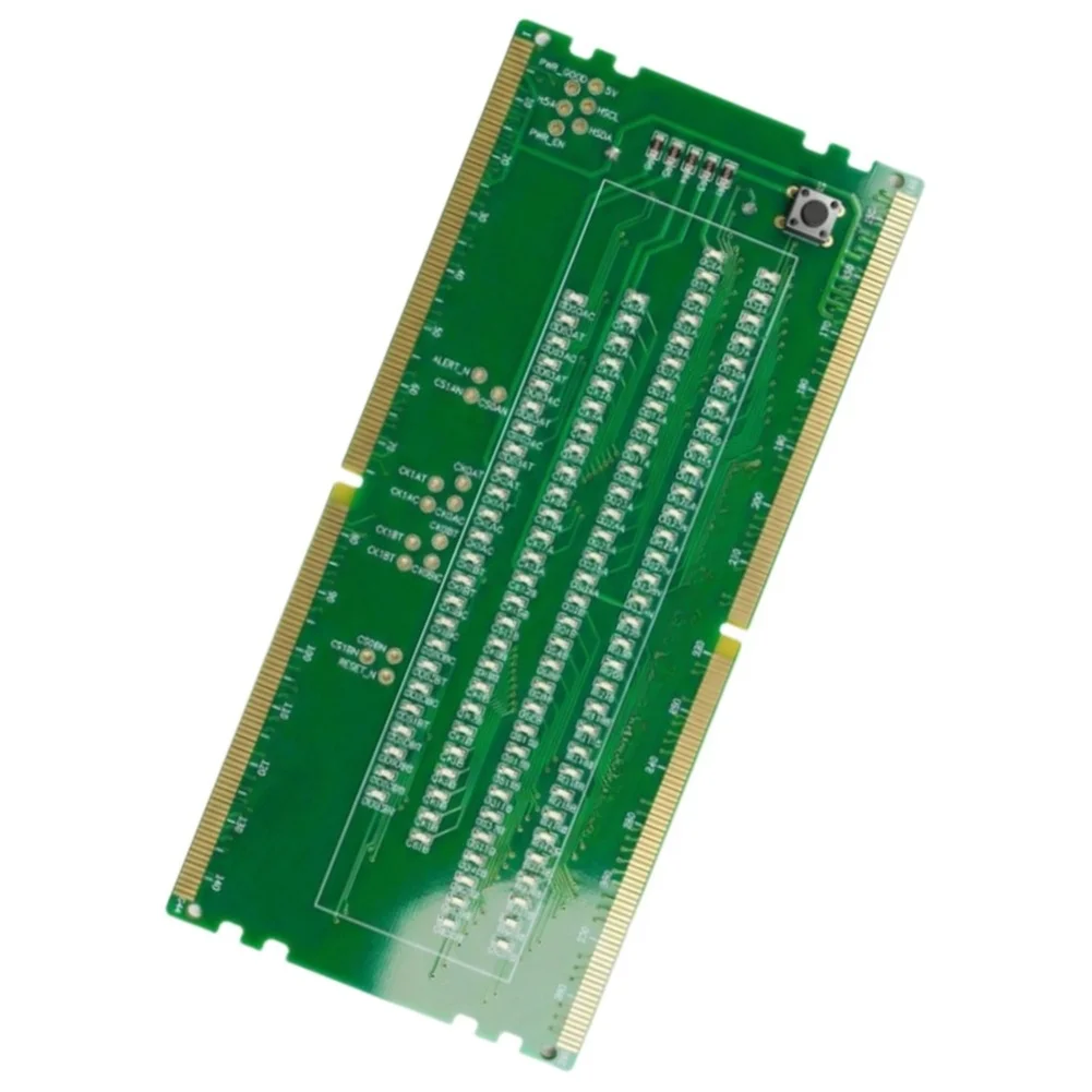 DDR5 UDIMM Slot Diagnostic Tool for Desktop Motherboards Detects Memory Socket Electrical Issues Using Integrated LED Indicators