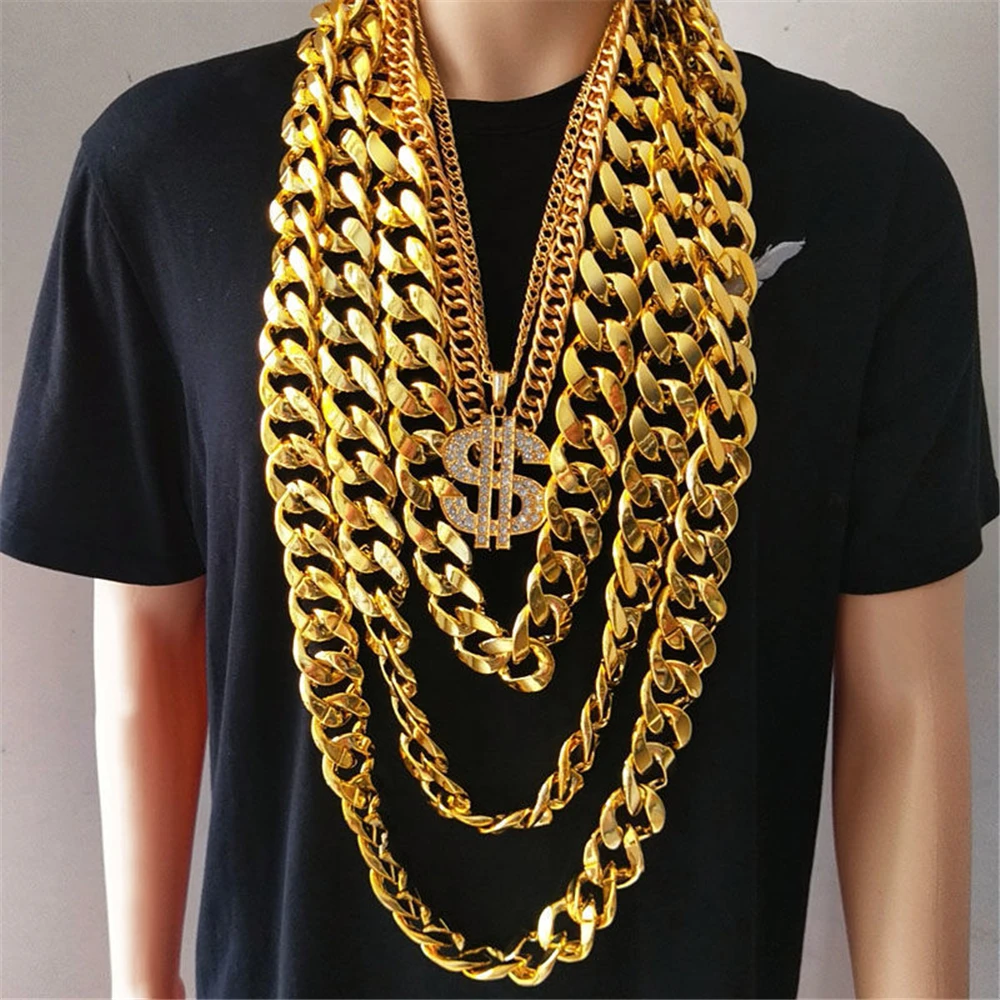 Cool Oversized Large Hip Hop Chunky Chain Gothic Rock Pendant Chain  Hip Hop Punk Choker