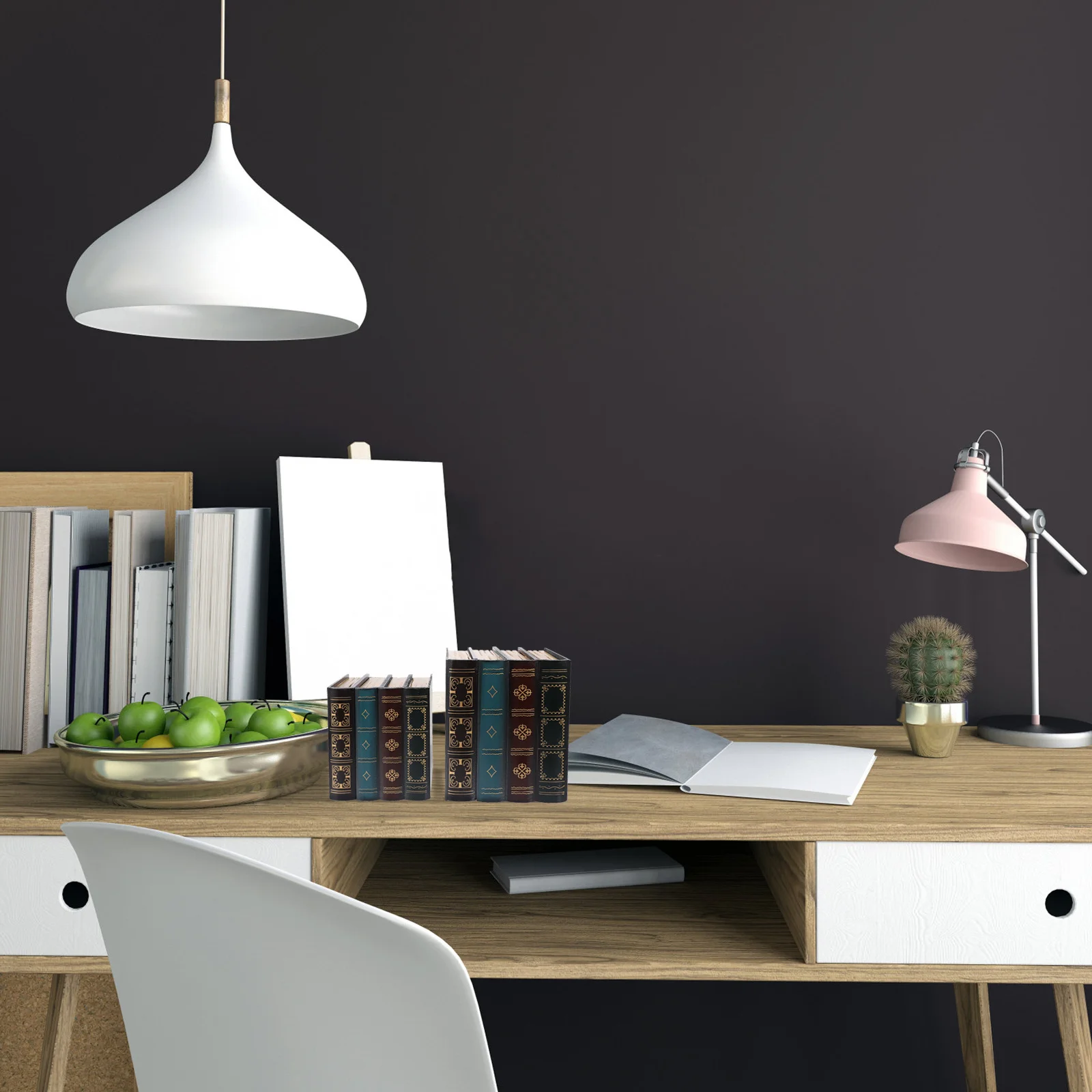 2 قطعة كتاب محاكاة ديكور حرف خشبية للمنزل مكتب سطح المكتب الزينة كتاب وهمية منضدية الديكور عرض الدعامة رف الكتب #5