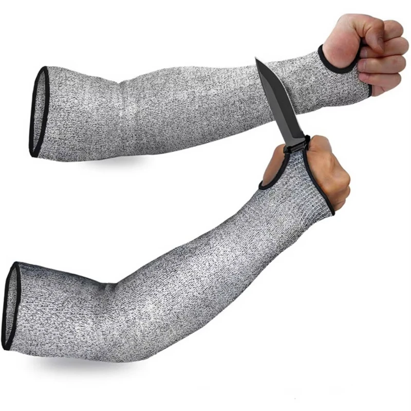1Pc Outdoor Cut-Resistant Arm Guards Fiber-Woven Abrasion-Resistant Breathable Work Gloves for Gardening & Industrial Machinery - view 3