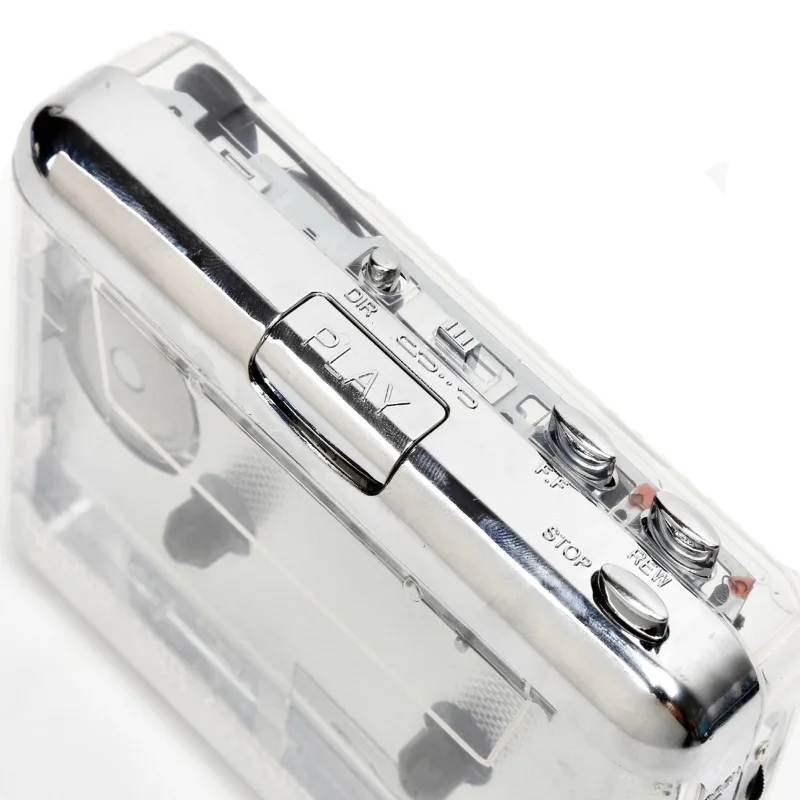 Classic Clear Shell Cassette Player, Portable Tape to MP3 Converter USB Audio Capture Walkman