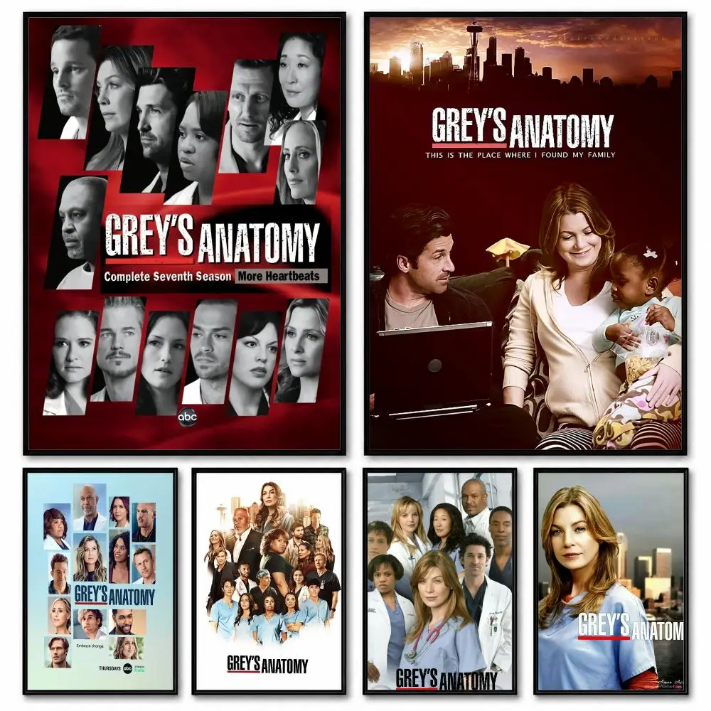 G-greys Anatomy TV Poster Room Decor Home Wall Art Printing Waterproof Garage BedRoom Posters Gift