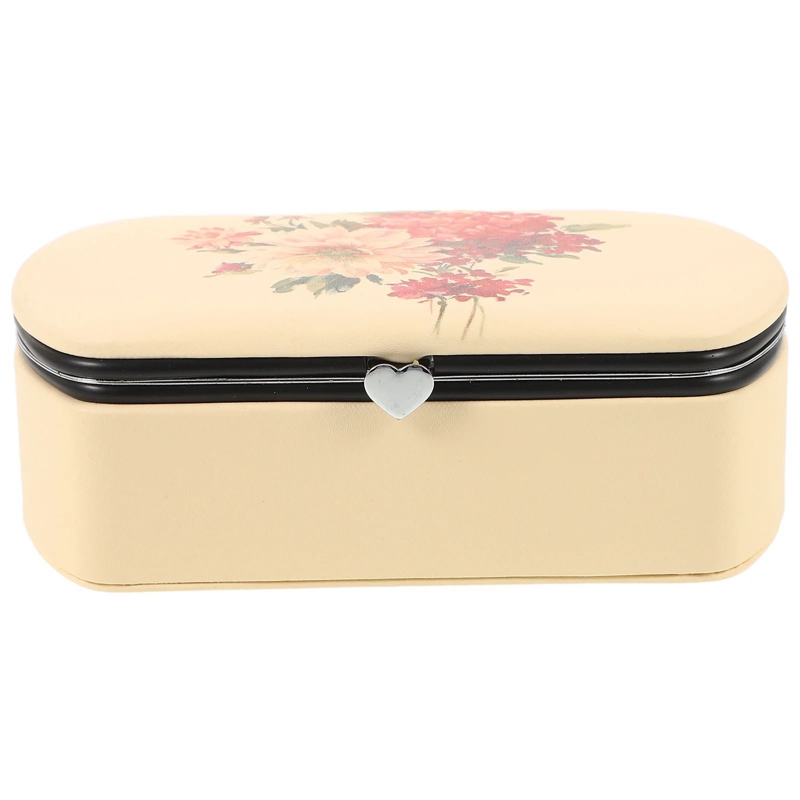 

Small Jewelry Box Travel Organizer PU Necklace Holder Compact Lightweight Portable Ring Storage Case Travel Jewelry Box