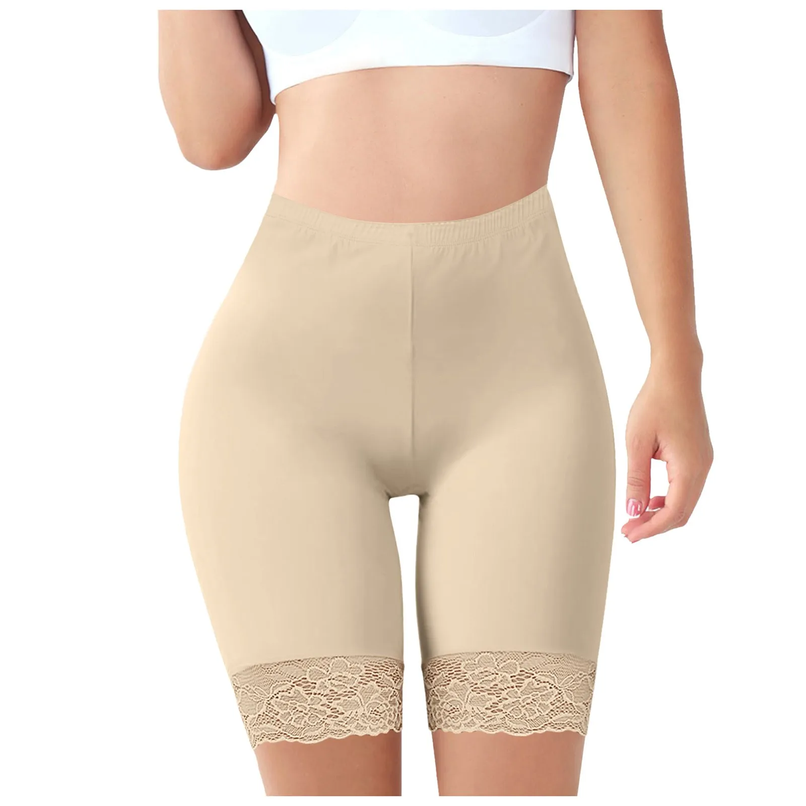 Summer Thin Ice Silk Light Pants Wave Three Point Leggings Comfortable Women\'s Shorts Workout Leggings Women Plus Size