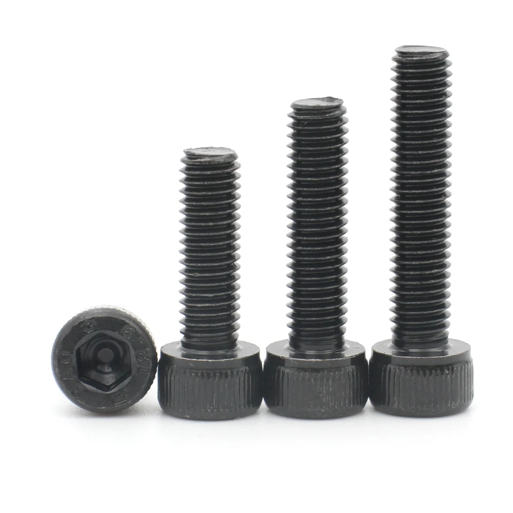2-50pcs M1.4 M1.6 M2 M2.5 M3 M4 M5 M6 M8 M10 M12 DIN912 Grade 12.9 Carbon Steel Hexagon Hex Socket Cap Head Screw Bolt