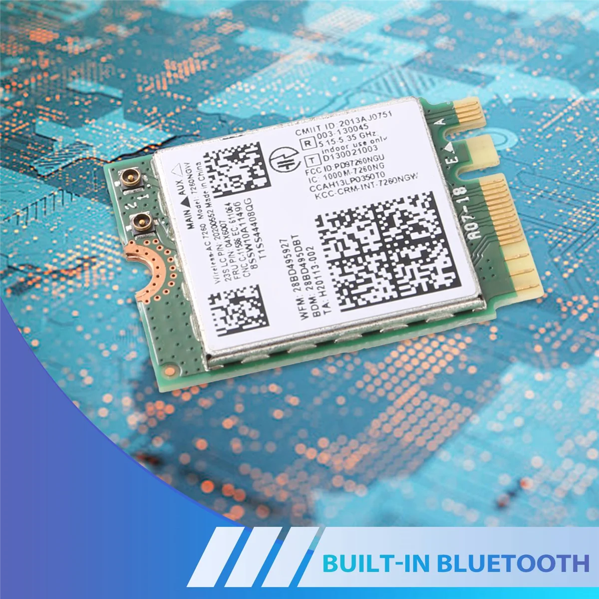 SMIEA レノボ T440 X240 Y40 Y70 Y50 7260AC ワイヤレスネットワークカード 4.0 Bluetooth 04X6007