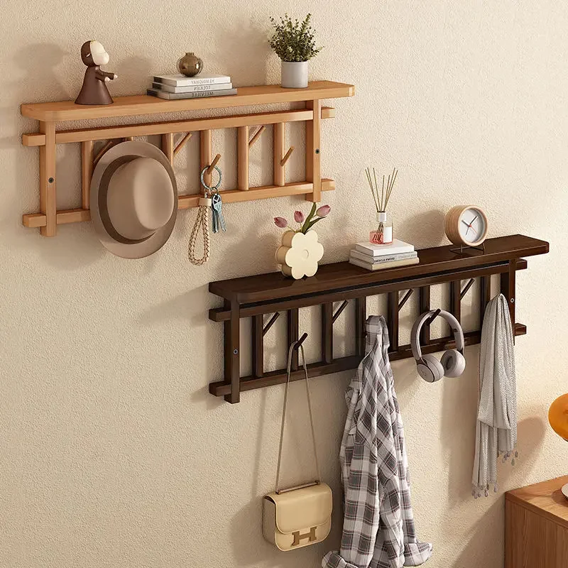 

Dress Wall Coat Racks Rotate Wooden Entrance Storage Hall Hanger Corner Hallway Multifunctional Shelf Mini Shelves Organizers