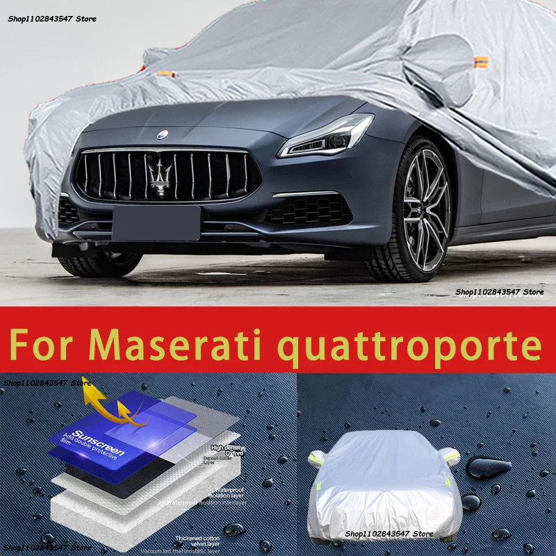 

For Maserati quattroporte Outdoor Protection Full Car Covers Snow Cover Sunshade Waterproof Dustproof Exterior Car accessories