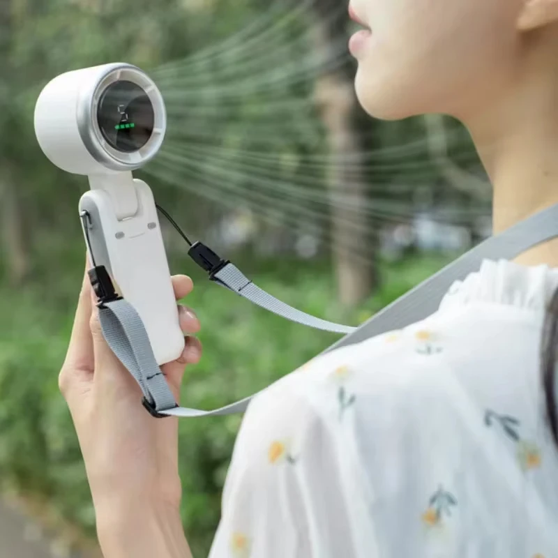 2025 Новый подвесной шейный уличный 180-градусный складной настольный мини-вентилятор Ручной складной высокоскоростной мощный турбовентилятор для наружного использования