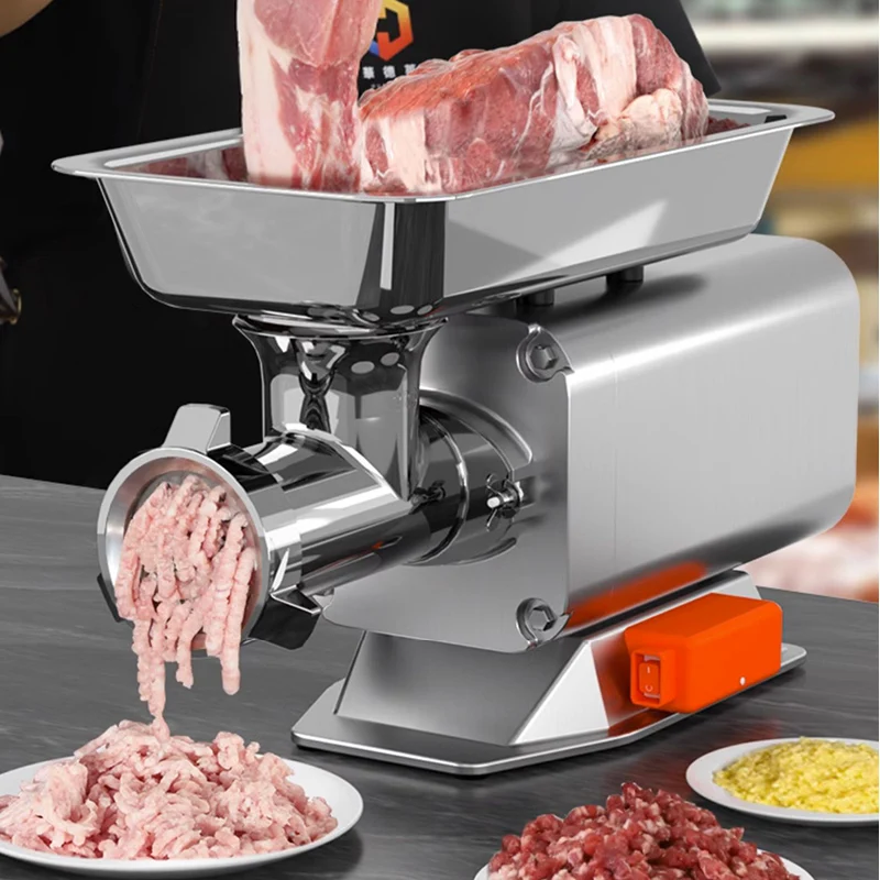 Commercial Desktop Meat Grinder Electric Stainless Steel Vegetable Chopper Sausage Filling Machine Meat Chopper