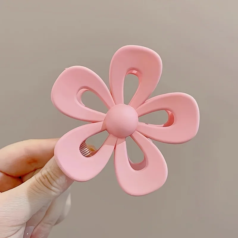 8 Stück Damen-Haarspangen mit Hohlmuster, matter Textur und Blumenform, geeignet für alle Arten von langen und dünnen Haaren, zum halbseitigen Haarschmücken – Detail 5