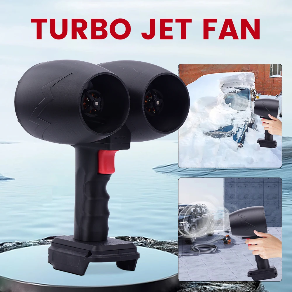 

2400W Handheld Ducted Dual Head 64mm Turbo jet fan Brushless 4000g thrust Car Washer Gun For Makita/Dewalt/Milwaukee 18-24V