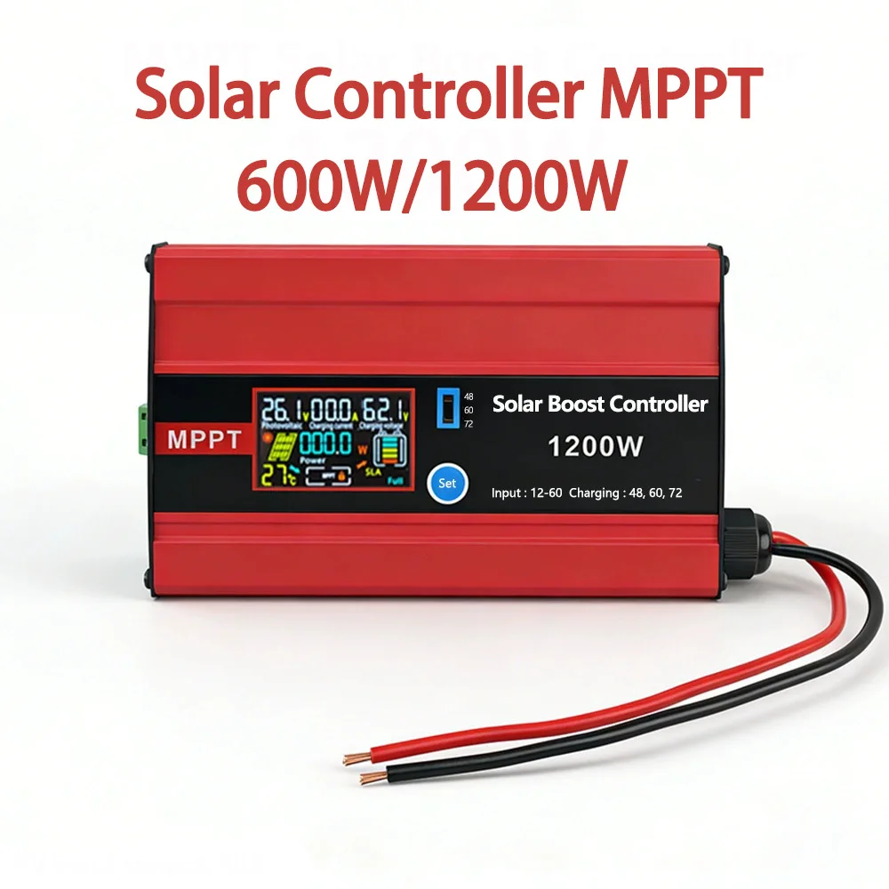 MPPT Solar Boost Controller, 1200W, Universal Input 12-60V, Output 48V-72V for EV Charging