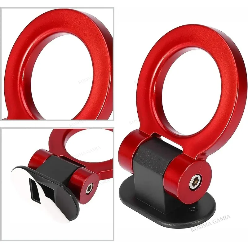 Round Bumper Sticker Adorn Universal Simulation Tralier Tow Hook Kit Tow Strap Tow Ropes ABS Plastic Modification Decoration