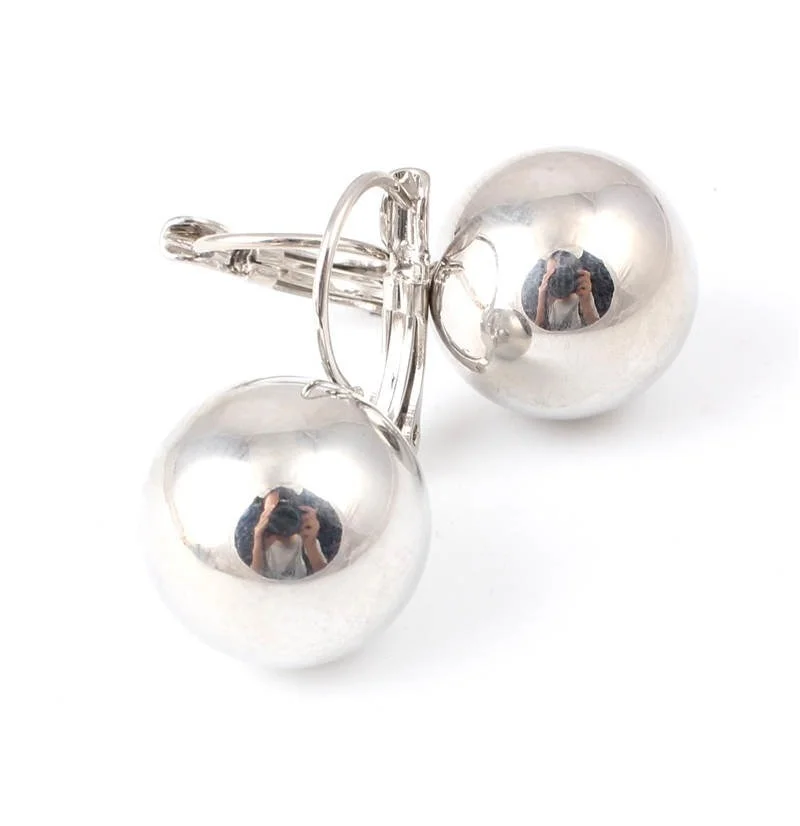 Vintage Big Round Ball Pendant Earrings for Women Gold Plated Earrings Fashion Jewelry Gifts Wedding Accessory Pendientes Mujer image 4