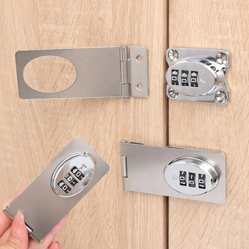 Stainless Steel Password Locks Slide Latches Keyless Combination Locks Kitchen Drawers Cabinets Cupboard Door Password Locks