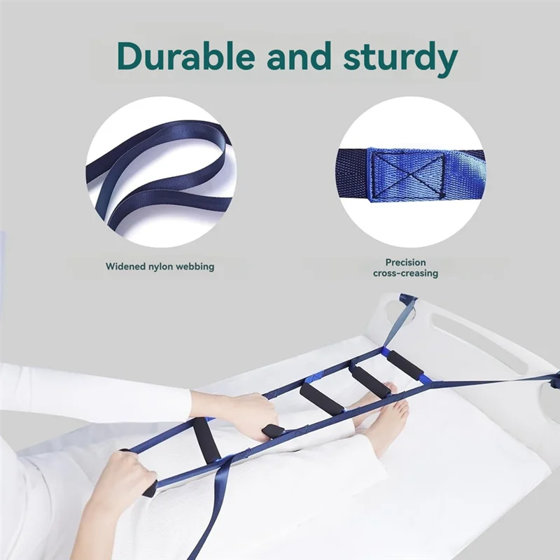 A74E-Bed Ladder Assist Aiuto per trazioni con maniglie antiscivolo e altezza regolabile, ausilio per la mobilità degli anziani per carichi pesanti
