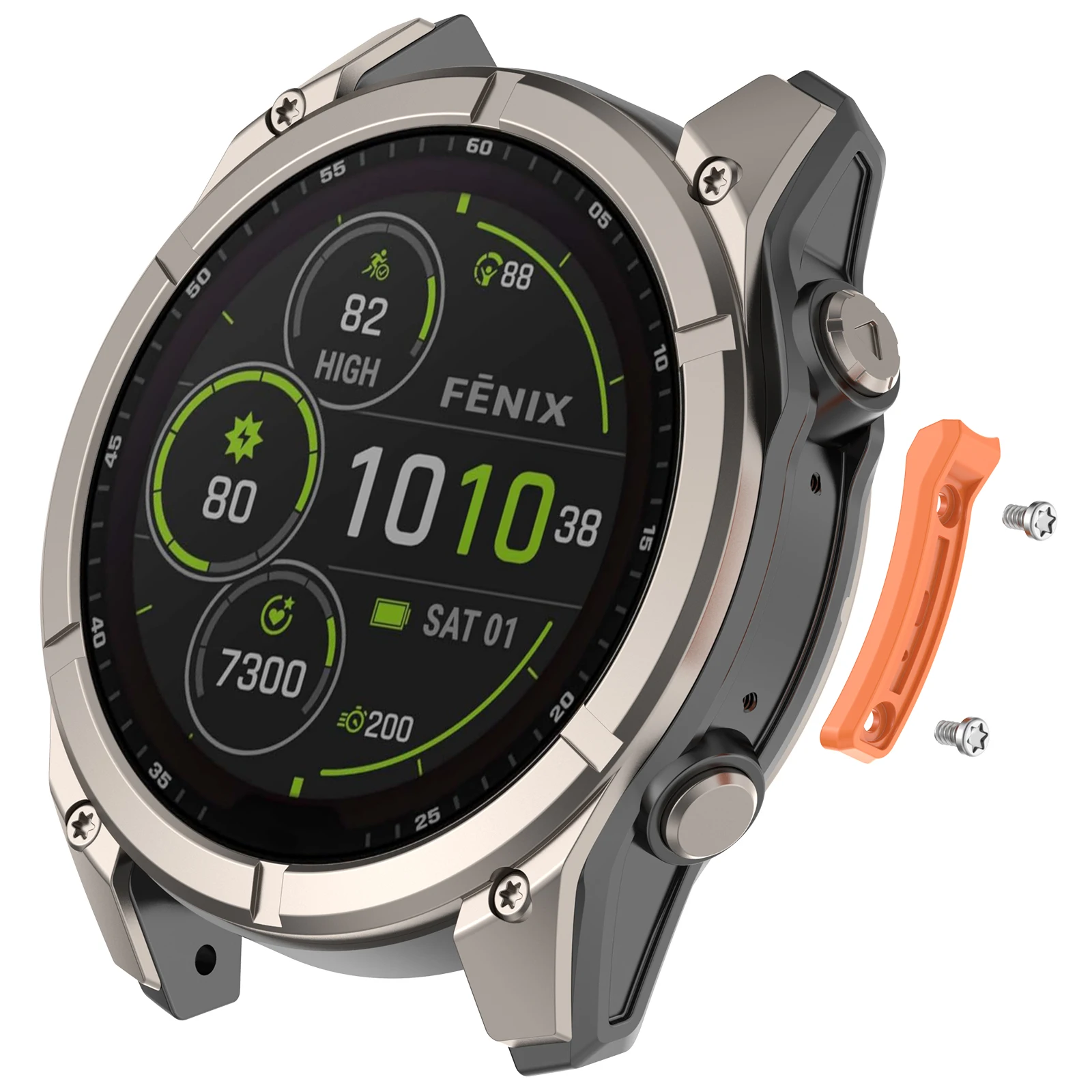 إطار معدني مقاوم للصدمات لـ Garmin Fenix 8 /Quatix 8/Tactix 8 47 مللي متر 51 مللي متر حامي إطار جانبي واقي مضاد للسقوط
