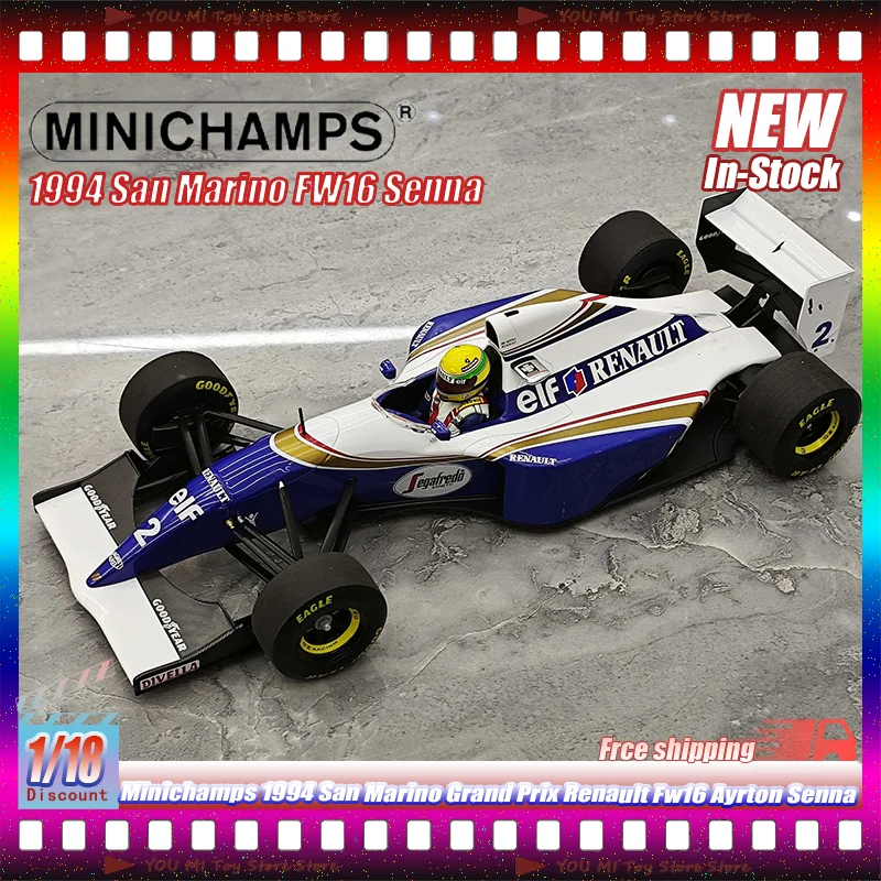 

В наличии: Коллекционная модель гоночного автомобиля Minichamps 1994 San Marino Grand Prix Renault FW16 Ayrton Senna, масштаб 1:18, из сплава, для коллекционеров, детская игрушка, подарок