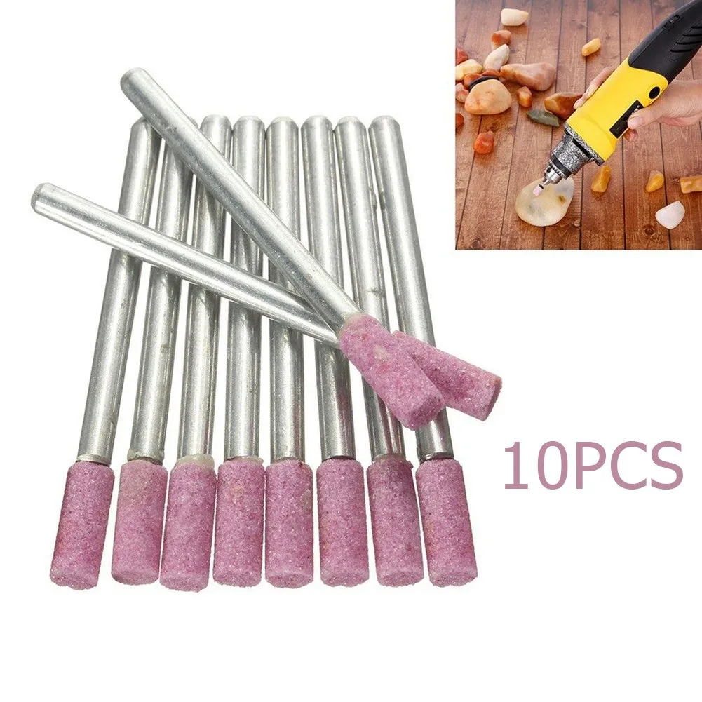 연마 헤드 그라인딩 스톤 헤드, 체인 톱 연마 연마기 광택기 액세서리, 4mm 회전 도구, 10 개