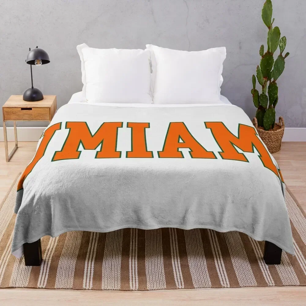 

umiami - varsity font curved Throw Blanket Weighted Polar Baby Kid'S Blankets