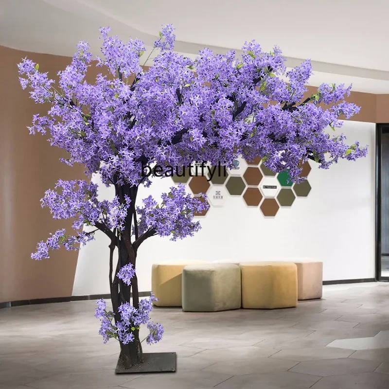 new style Artificial Cherry Tree Wish Fake Trees Large Plant Peach Blossom Indoor Living Room Wedding Celebration Happiness Tree