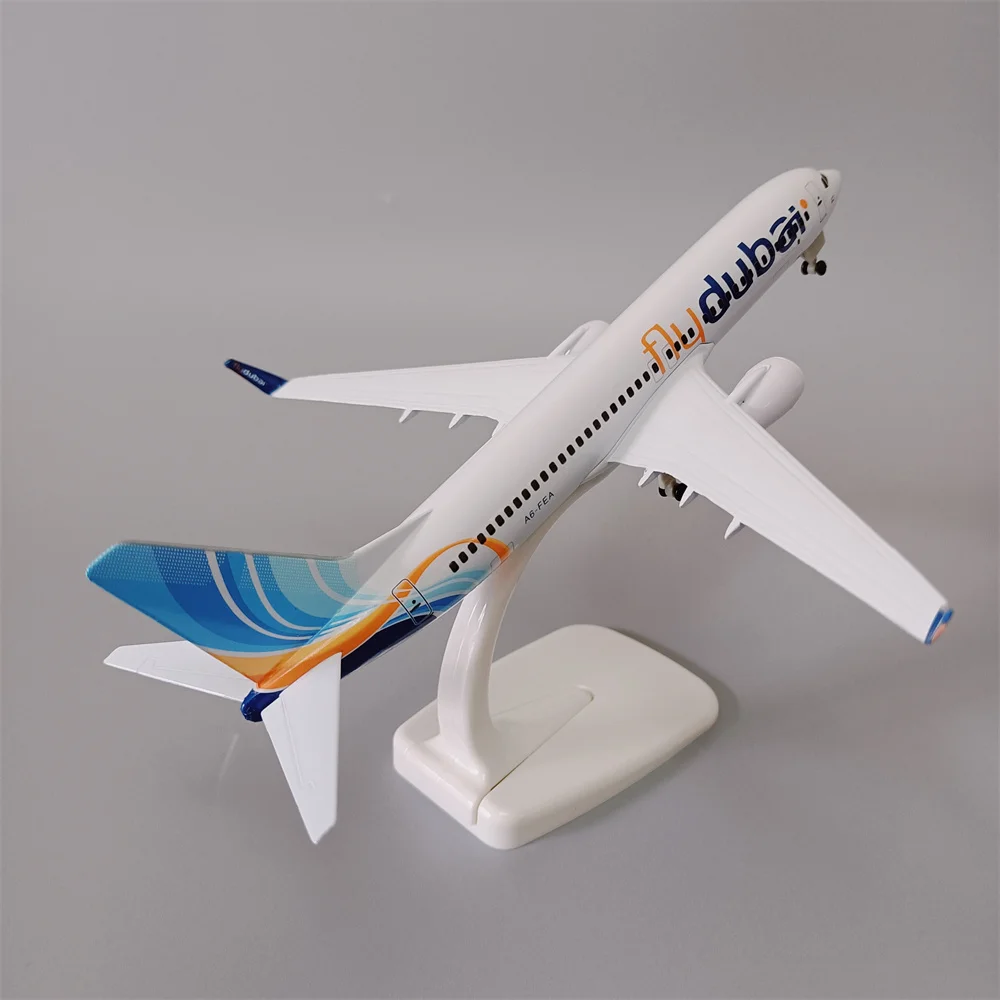 20cm Alloy Metal Air Fly Dubai Airlines B737 Diecast Airplane Model Dubai Boeing 737-800 Airways Plane Model Aircraft w Wheels