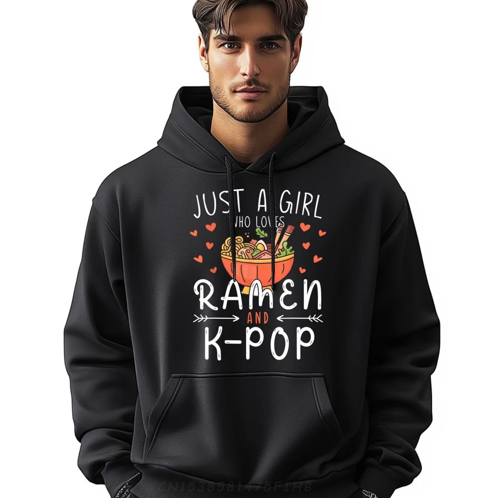 

Just A Who Loves Ramen and Korean Lover Men Graphic Tees Clothes Korean Men Christmas Sweater Long Sleeve