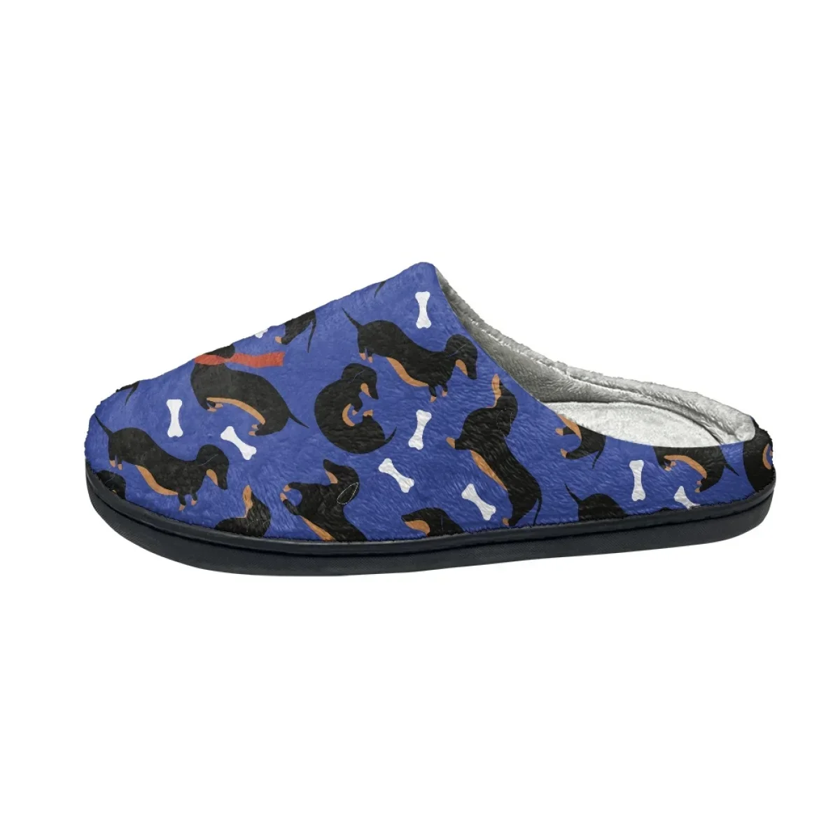 Dachshund Design Warm Cozy Men Cotton Slippers Non-Slip Women's Floor Slides Casual Comfortable House Slippers Print On Demand
