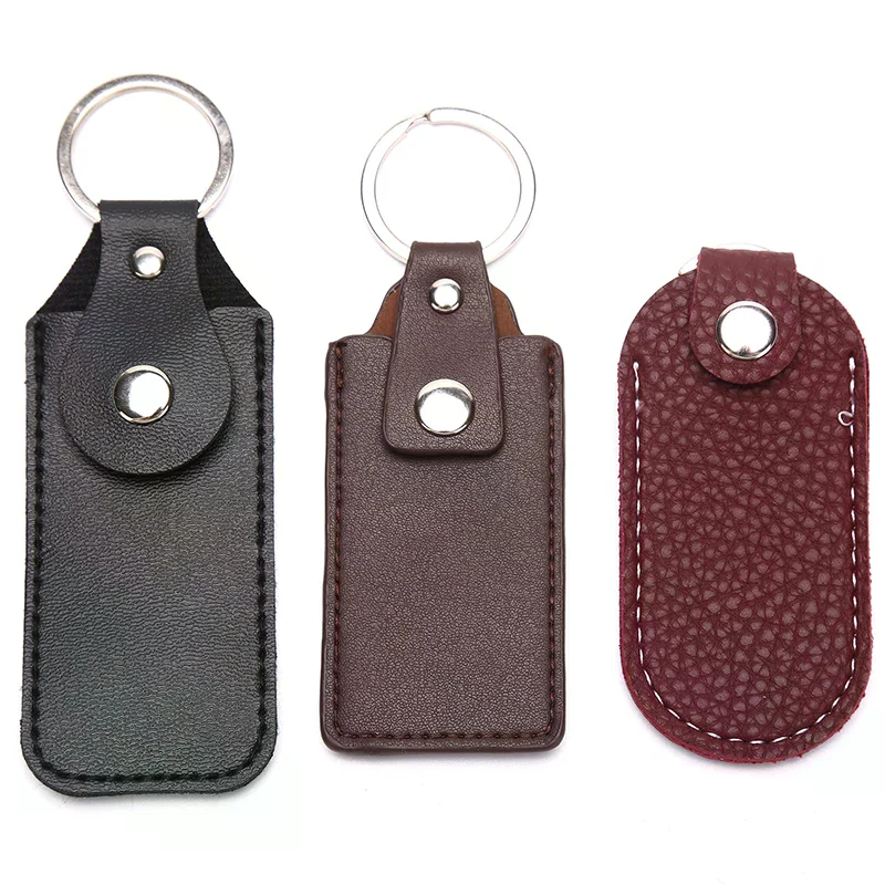 USB Case Protective Bag Portable Pocket Leather Key Ring for Usb Flash Drive
