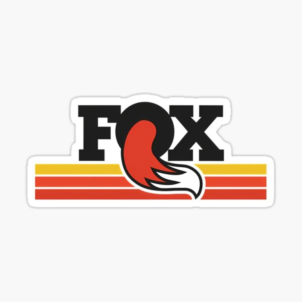 Fox Moto-X Shox Cross Motorcycles Vintage Sticker for Laptop Decor Bedroom Car Cute Cartoon Art Fashionable Public Suitcase