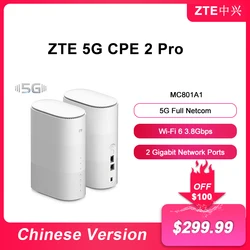 오리지널 ZTE 5G CPE 와이파이 라우터 MC801A1 리피터 익스텐더 라우터, 메쉬 와이파이 5Ghz SIM 카드 NSA + SA 잠금 해제 모뎀