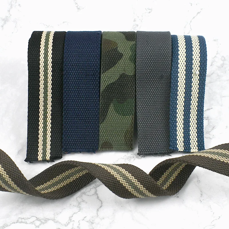 

1-5M 38mm Armygreen Jacquard Webbing Tape 3.5mm Thick Cotton Webbings Strap Backpack Ribbon Belt Sling Sewing Bias Binding Band