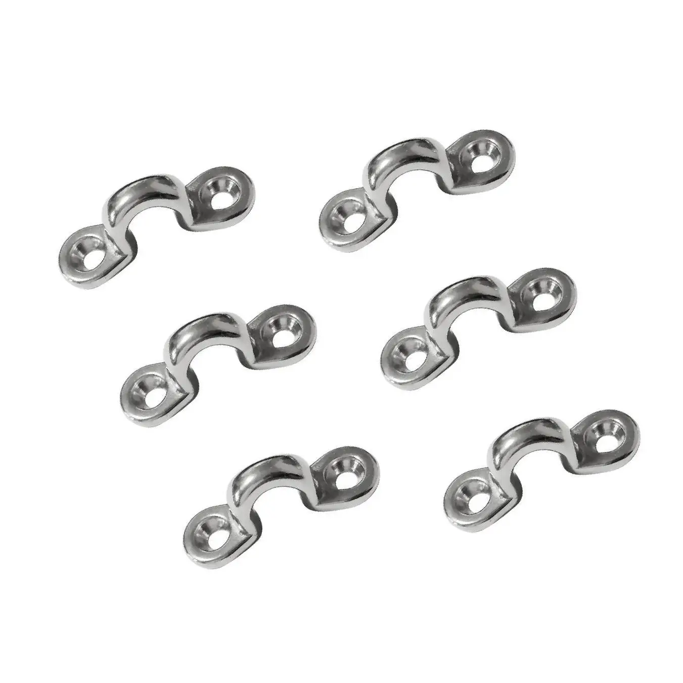 

6 Pieces Stainless Steel Marine Pad Eye Straps Tie Down Anchor Deck Loops