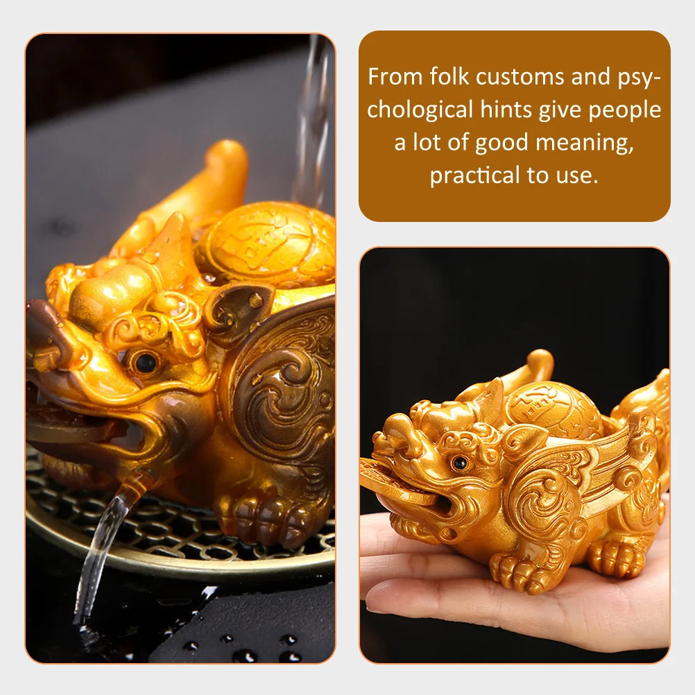 

Resin Ancient Animal Changing Color Pet Tray Decor Mini Ancient Animal Ornament Tabletop Adornment