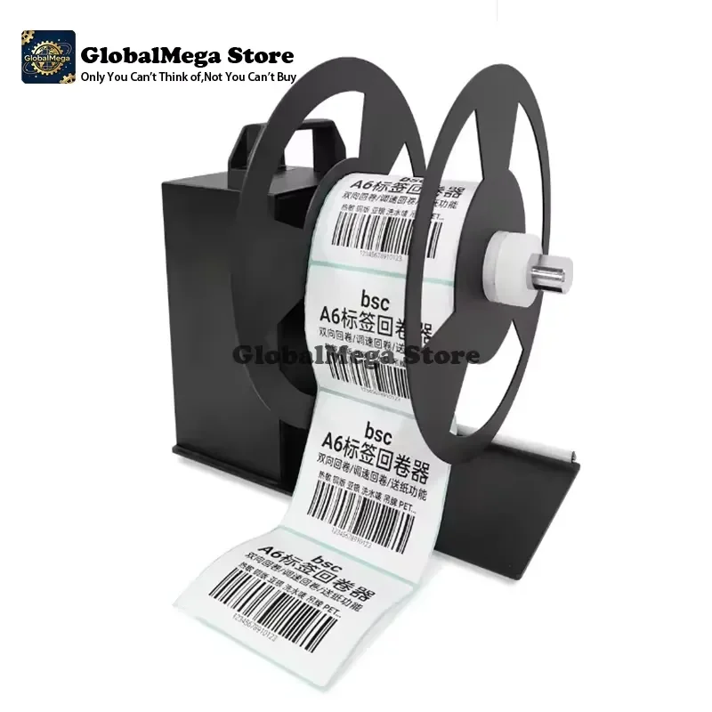 2026 Latest Automatic Label Rewinder Unwinder for BSC A6 A8 A9 Printers 120 230mm Adjustable Synchronization Rewinding