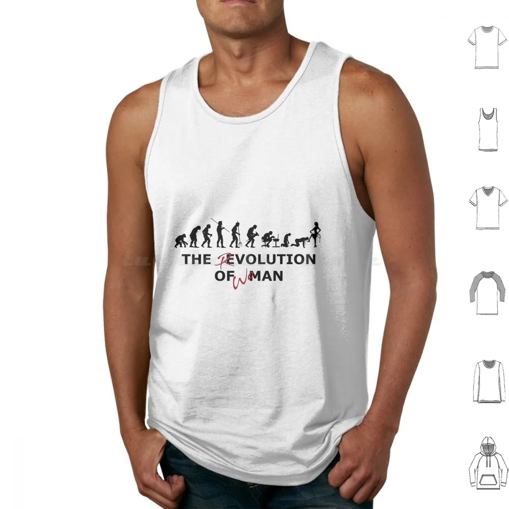 Revolution Of Woman Tank Tops Print Cotton Bdsm Slave Evolution Domme Woman