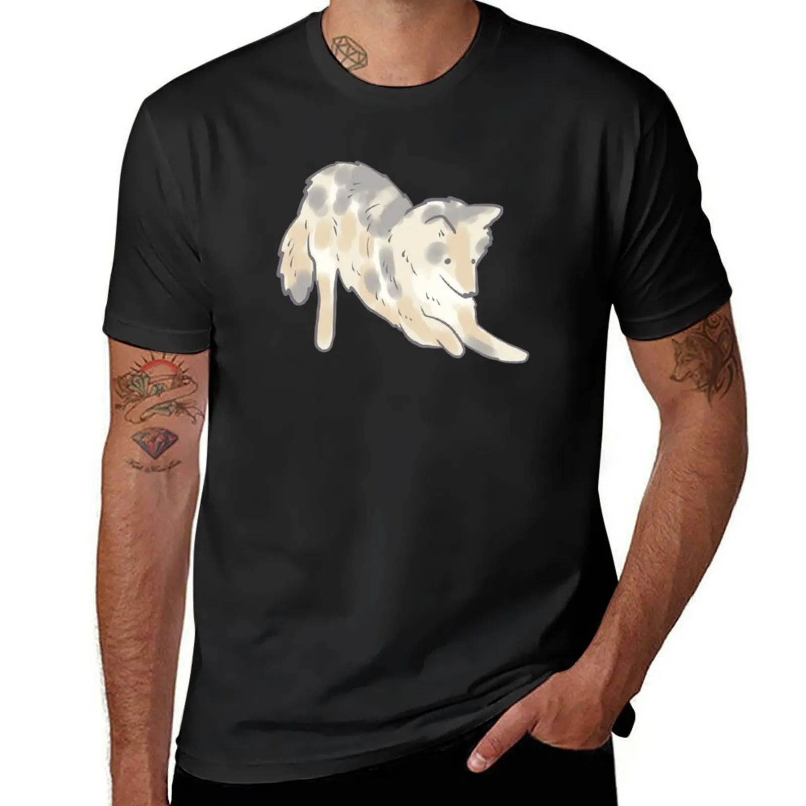 Coyote art T-Shirt tops cute tops summer top oversized mens clothing