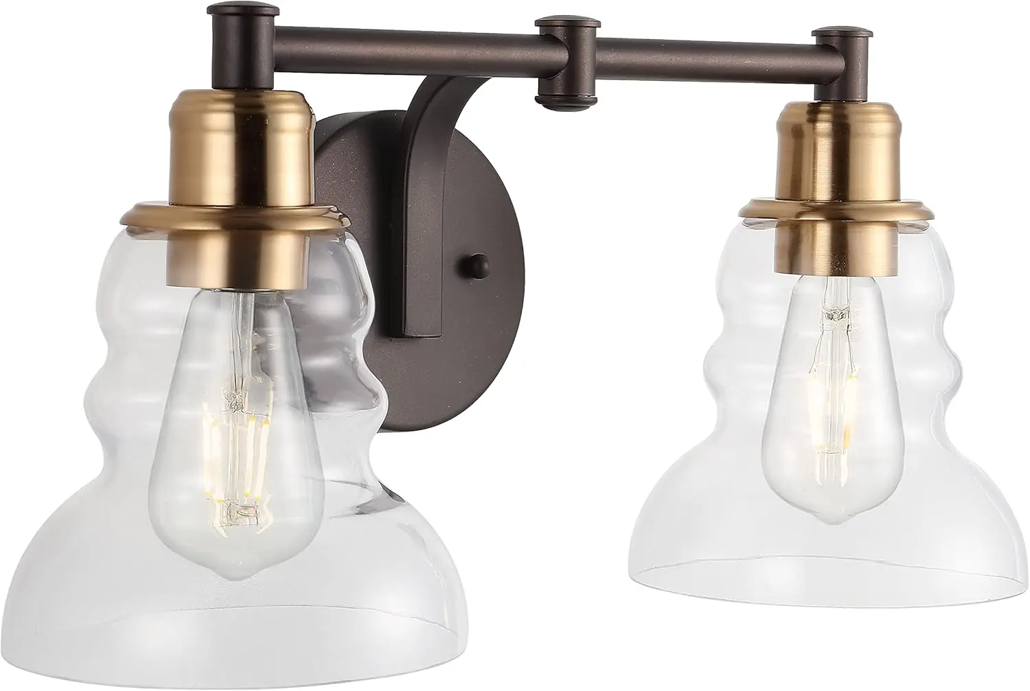 

Jyl3545A Manhattan Vintage 18.5"" 2-Light Industrial Rustic Led Vanity Cottage Glam Transitional Bathroom Hallway Living Room