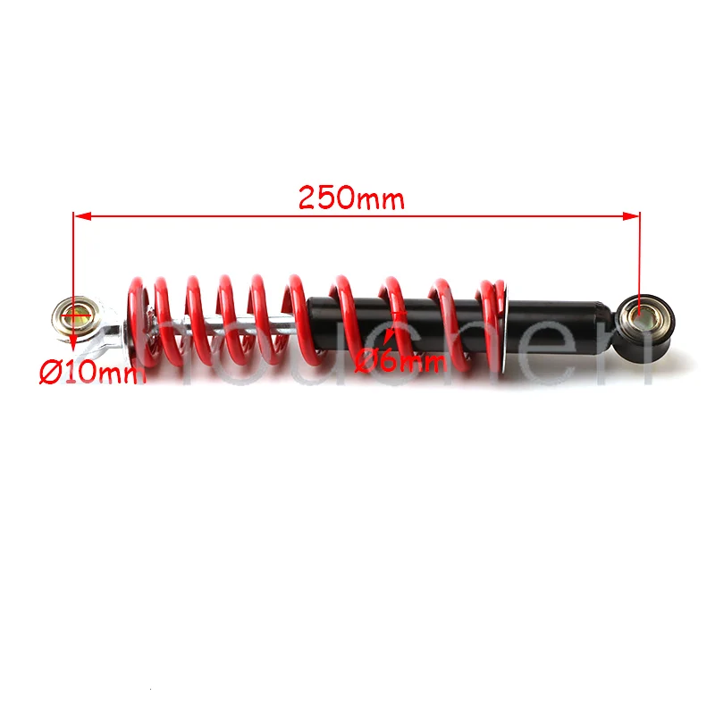 250mm Heavy Duty Adjustable Hydraulic Shock Absorber Spring Suspension for 50-110cc Dirt Bike/ATV/Buggy/Off-Road Vehicles (Front
