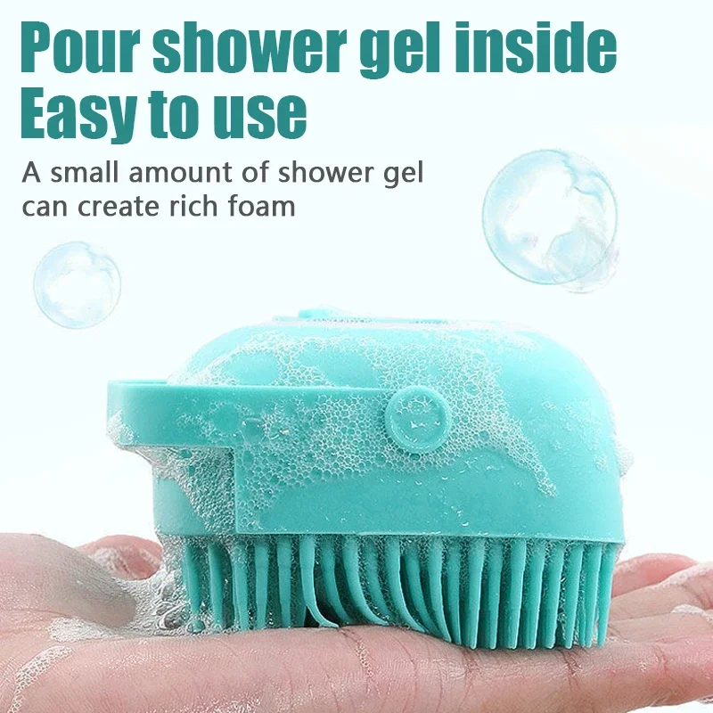 Cepillo de baño multifuncional en silicona suave para perros y gatos - imagen 5
