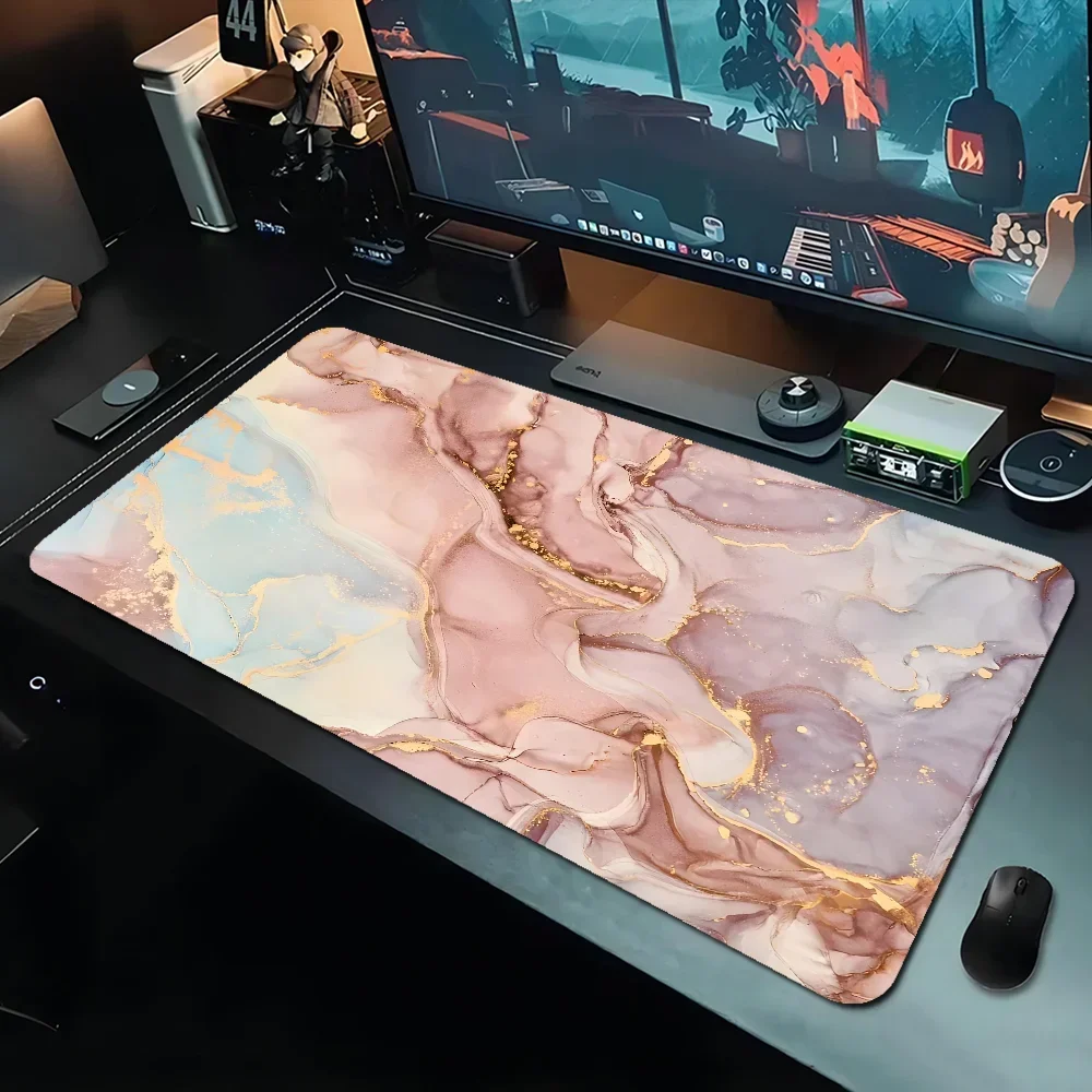 

Large Mouse Pad 900x400 XXL desk Pad Fashion Marble Gamer mousepad Gaming accessories Desk Mat non-slip Rubber for office work