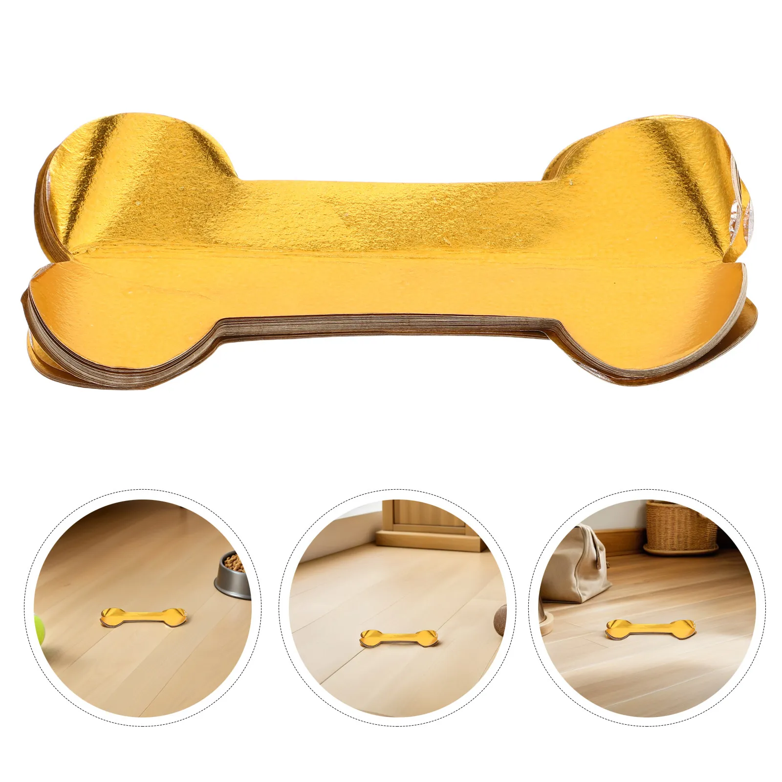 180Pcs Pet Farewell Ceremonial Paper Bone Designed Yellow Sacrificial Paper for Dog Cat Memorial Spiritual Connection Soul