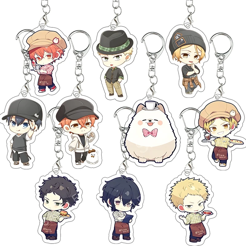 

Given Collaboration Cafe Acrylic Keychain Chibi Mafuyu Ritsuka Bag Charm Keyring Anime Cartoon Decor Pendant Birthday Gift