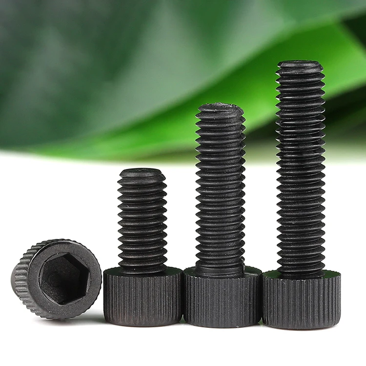 Black Nylon Hexagon Hex Socket Head Screw M3 M4 M5 M6 M8 M10 M12 Cup Head Knurled Plastic Bolt for insulation Length 4mm~100mm