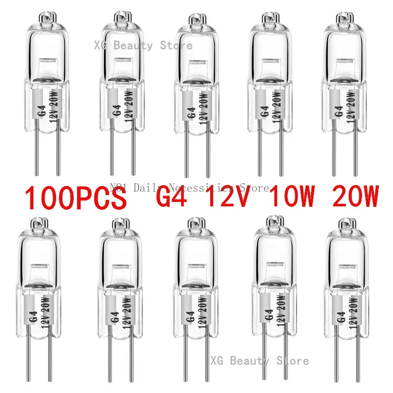 Eco-Friendly G4 12V LED Halogen Lamp Bulbs 10W/20W Crystal Light Bulbs with Capsule Inserted Beads for Wholesale Pack Sizes 5/10