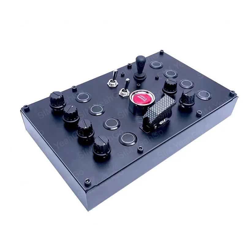 صندوق أزرار SIMDT Padbox - صندوق تحكم من سبائك الألومنيوم لتوصيل وتشغيل خالي من السائق ETS2/ATS لـ Logitech G29 Thrustmaster Fanatec