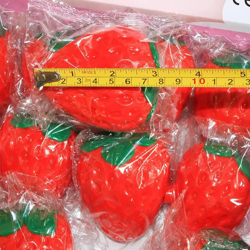 Color Changing Squeezable Stress Relief Ball Cute Strawberry Tangerine Fun Toy Great Stocking Stuffer for Holiday Gift