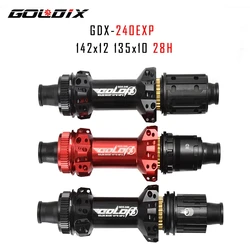 GOLDIX 240 EXP 240 MTB Bike 28H Naben Center Lock Disc Brake In Front 100*15 Rear142*12mm Ultra Light 180 MTB Hub